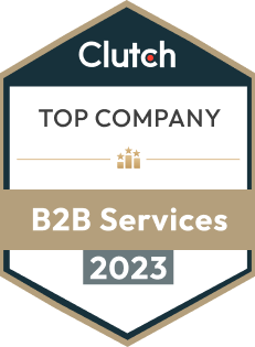 Clutch Top Company B2B Services 2023 badge