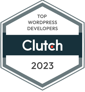 Clutch Top WordPress Developers 2023 badge