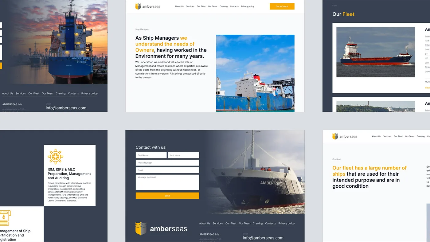 Amber Seas – WordPress/Elementor Maritime Services Website — screenshot 5