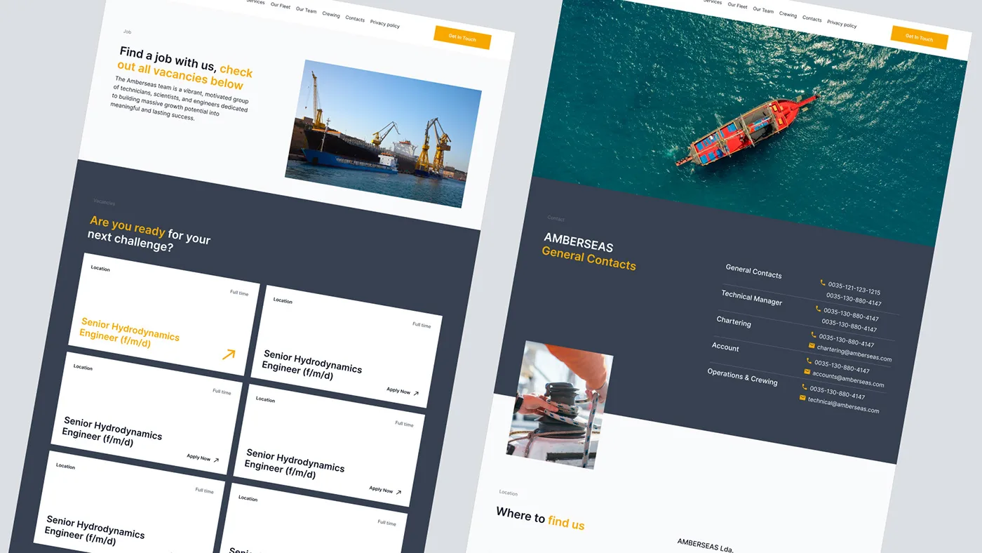 Amber Seas – WordPress/Elementor Maritime Services Website — screenshot 7