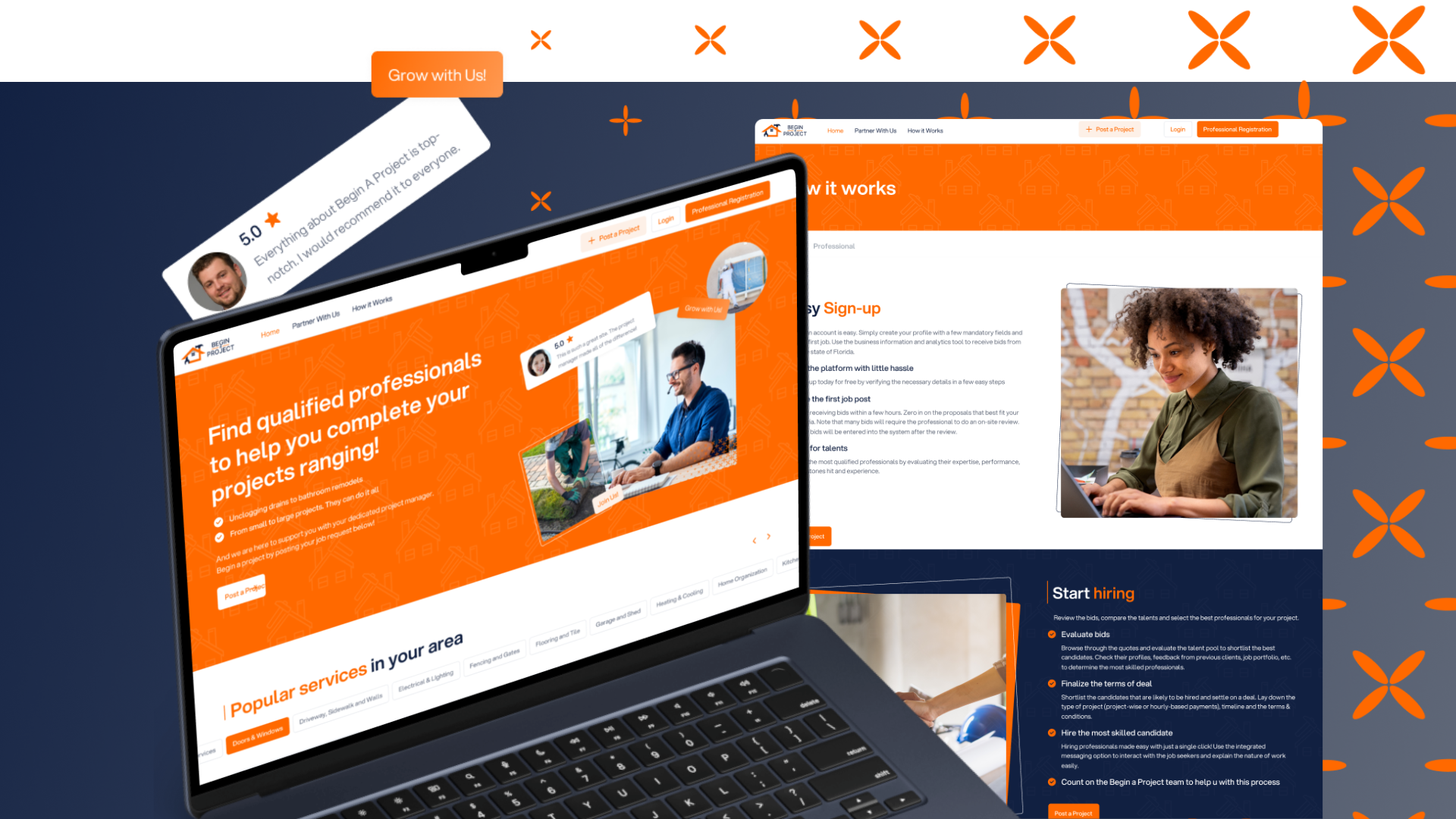 Begin a Project – UX/UI Project Discovery & Portfolio Flow