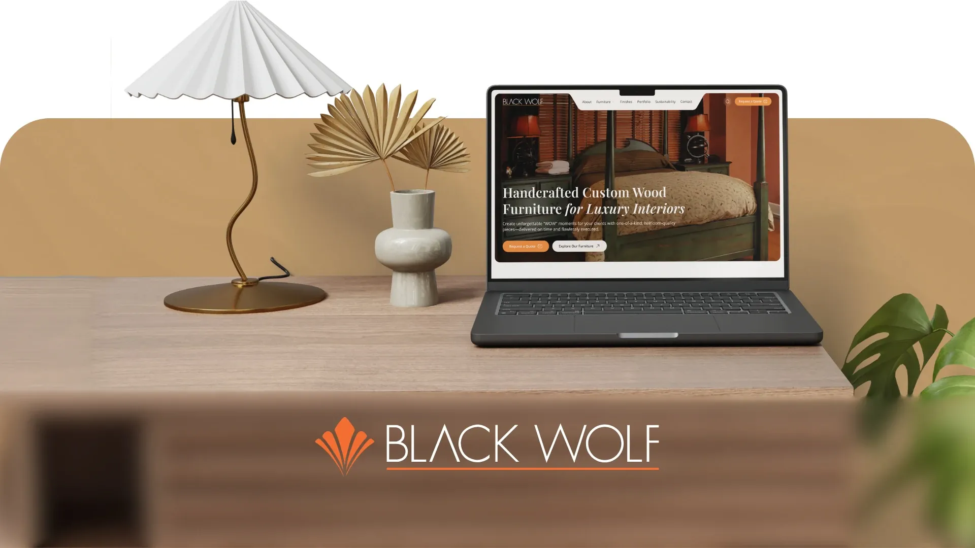 Black Wolf Design – WordPress/WooCommerce Custom Furniture Website — screenshot 1