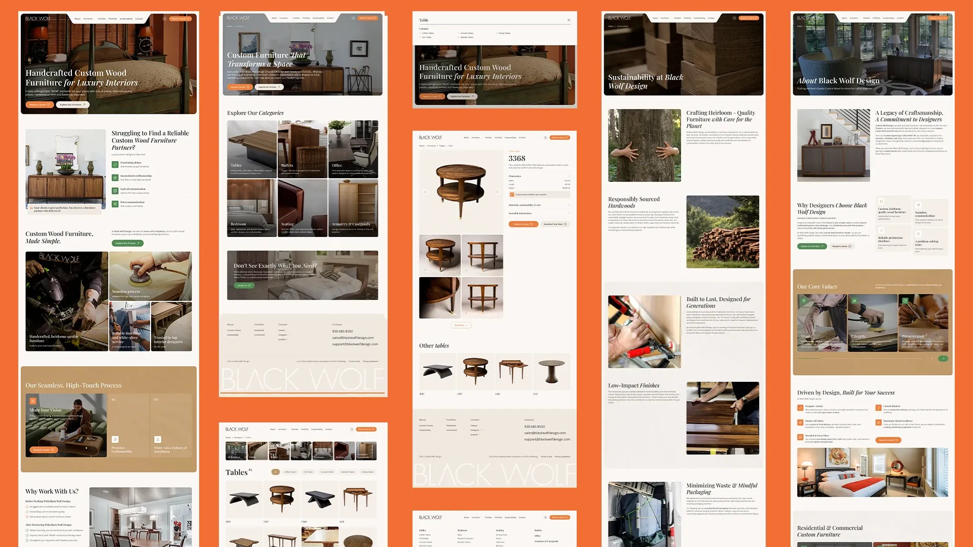 Black Wolf Design – WordPress/WooCommerce Custom Furniture Website — screenshot 3