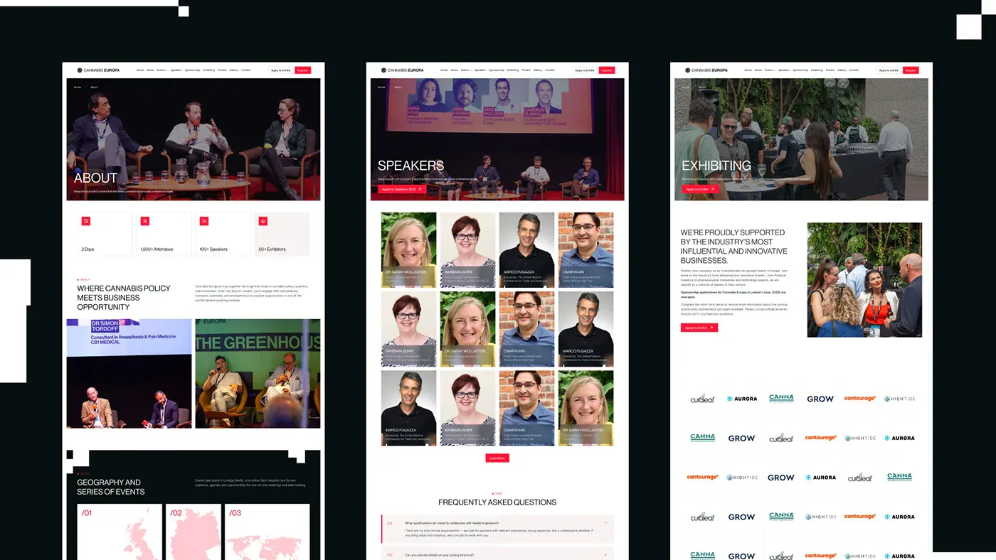 Cannabis Europa – WordPress/Elementor B2B Conference Website — screenshot 2