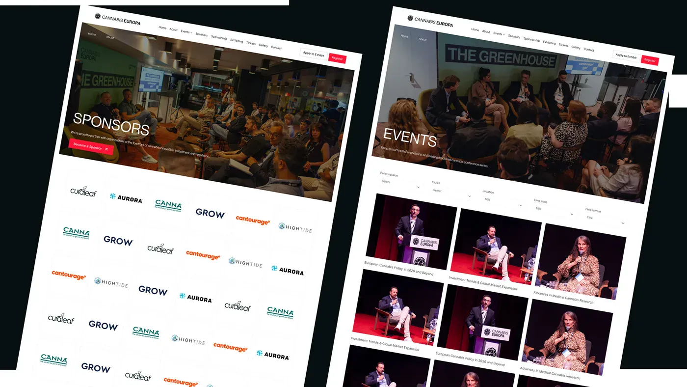 Cannabis Europa – WordPress/Elementor B2B Conference Website — screenshot 3
