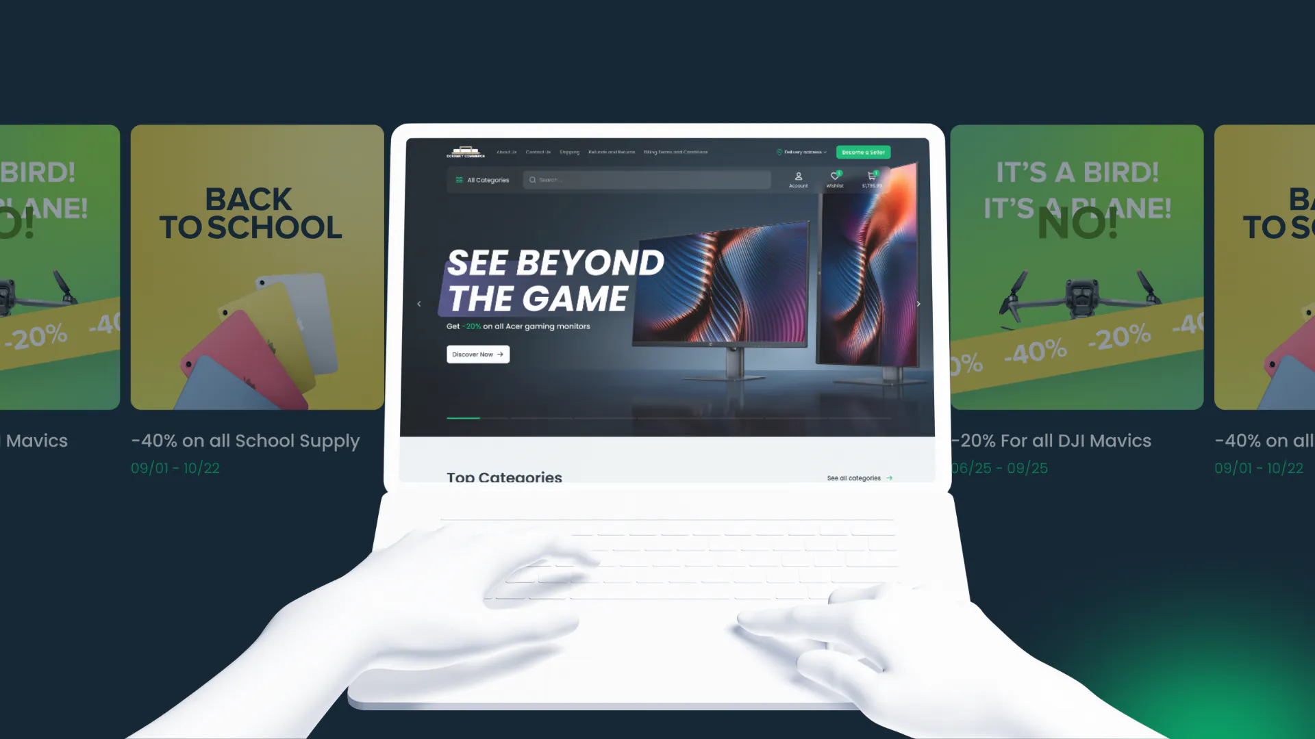 Correkt Commerce – Web E-commerce Marketplace Website — screenshot 1