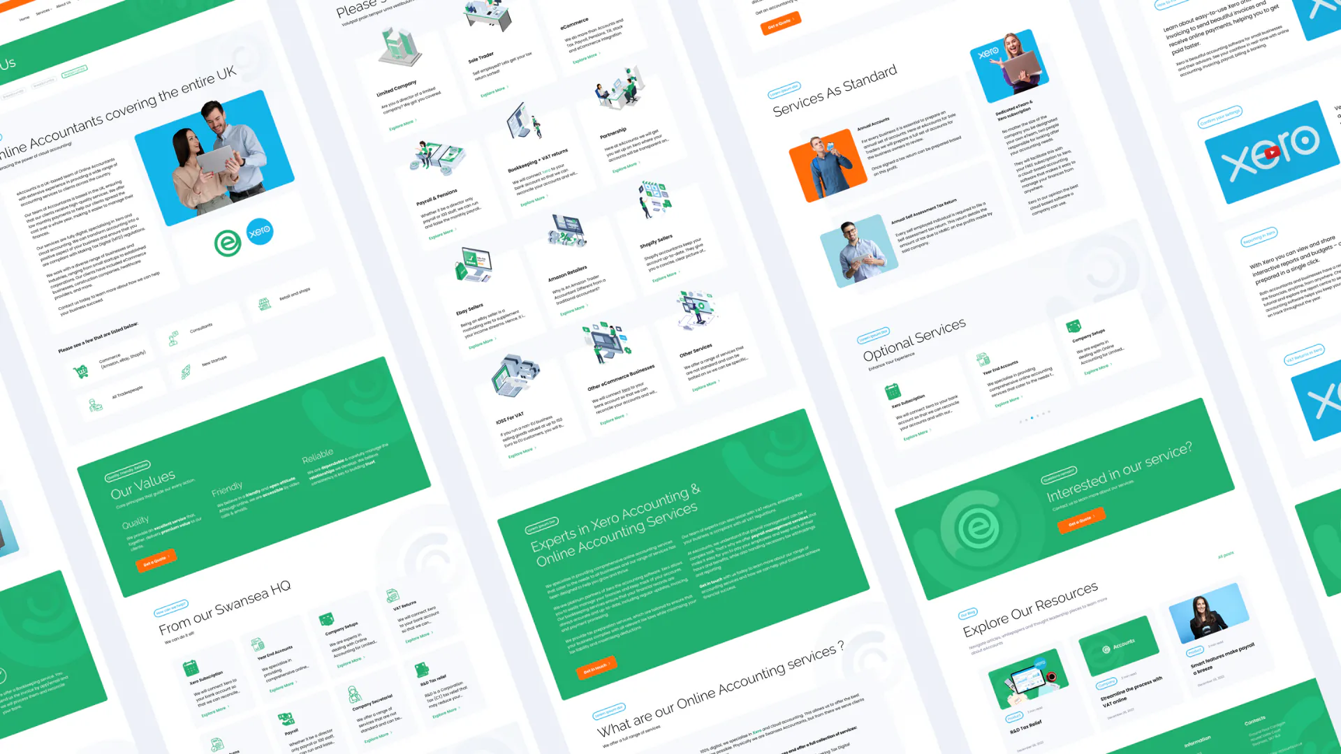 E-accounts – WordPress/Elementor Online Accounting Website — screenshot 1