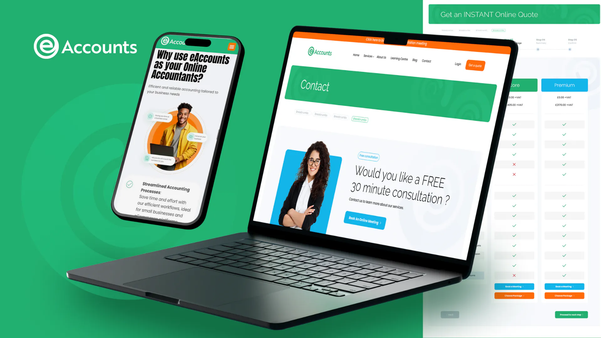 E-accounts – WordPress/Elementor Online Accounting Website — screenshot 4