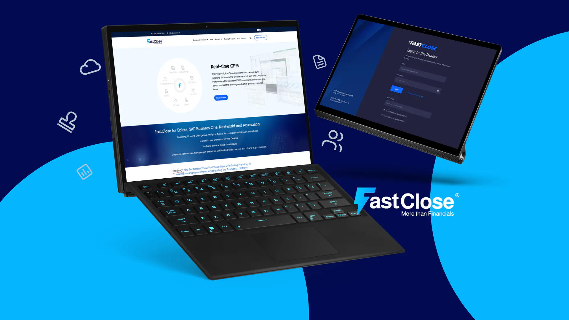 FastClose – WordPress/Elementor Financial Reporting Website — screenshot 1