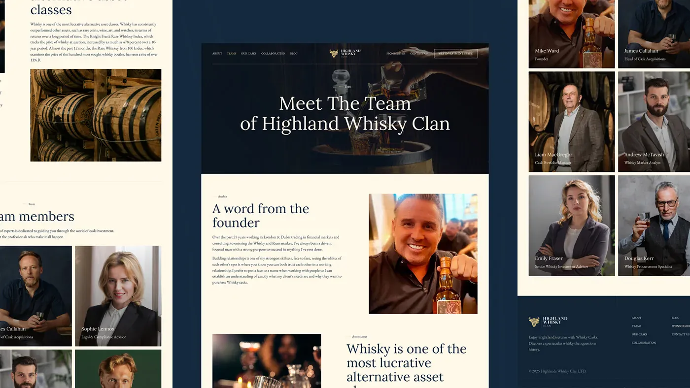 Highland Whisky Clan – WordPress/Elementor Investment Website — screenshot 3