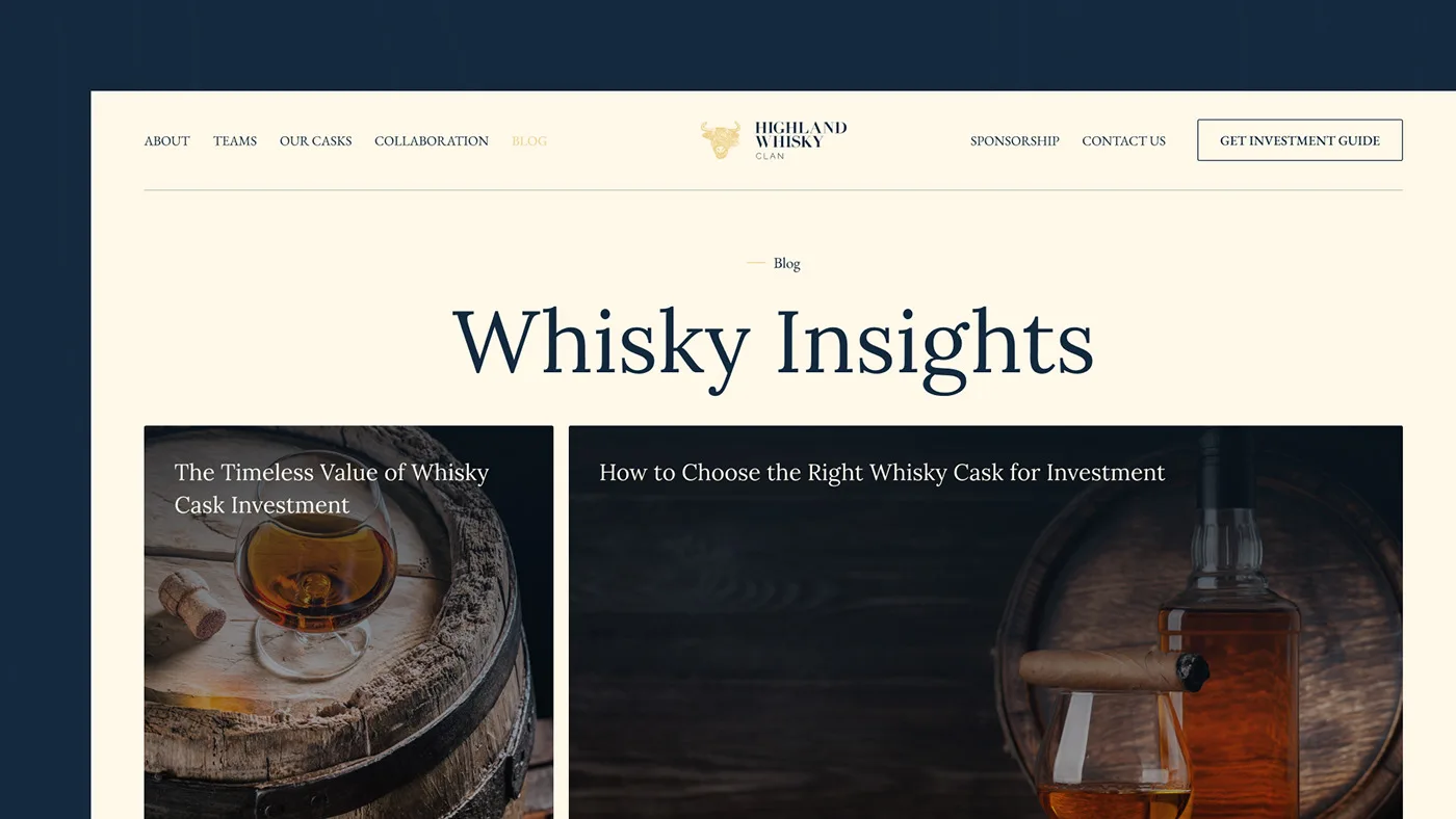 Highland Whisky Clan – WordPress/Elementor Investment Website — screenshot 6