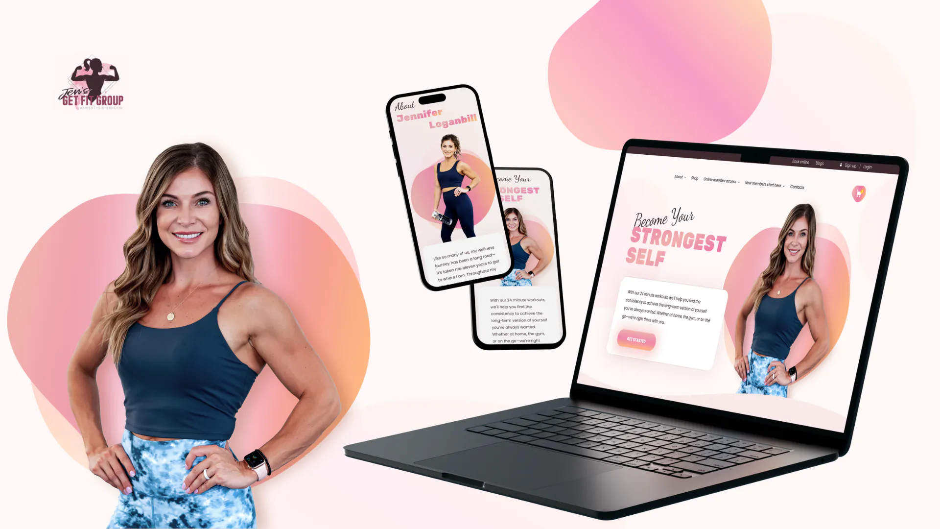 Jen's Get Fit Group – WordPress/WooCommerce Fitness Coaching Website — screenshot 1
