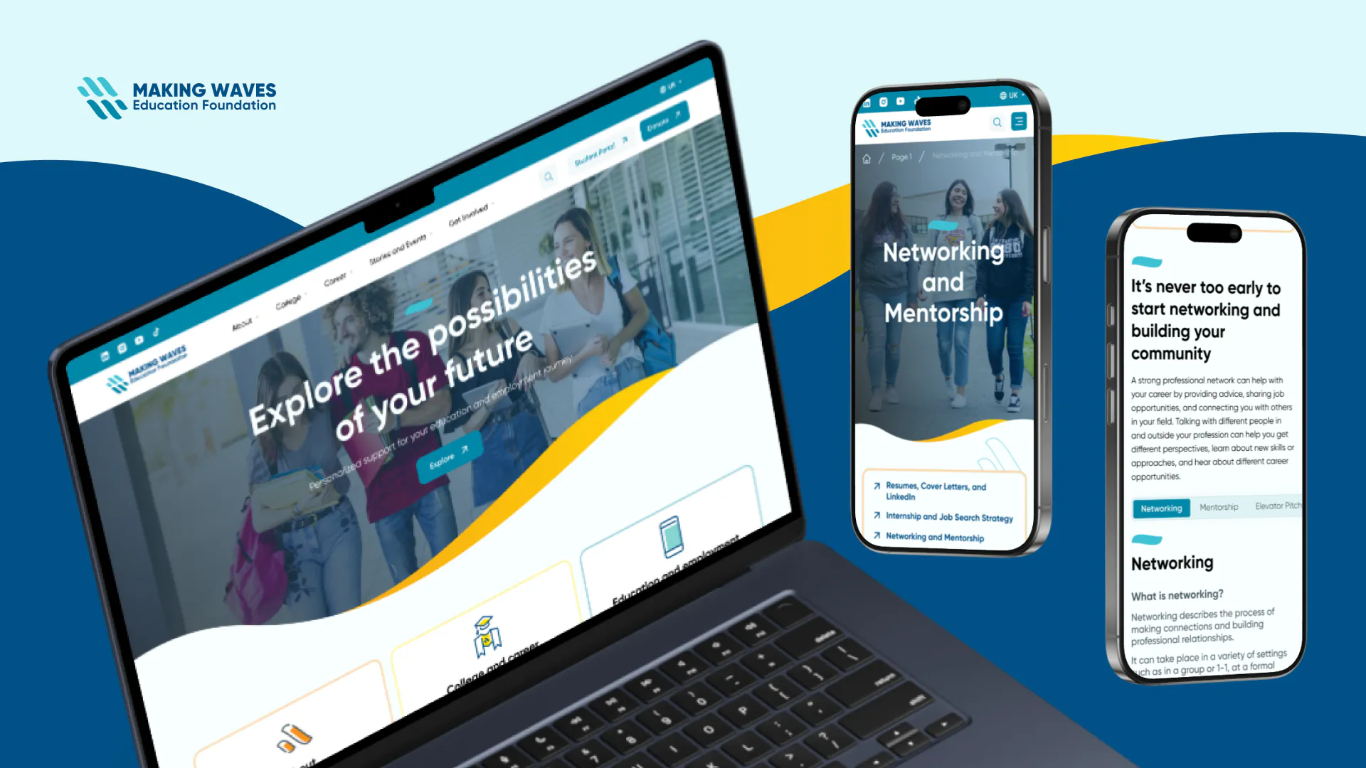 Making Waves – WordPress/Elementor Education Nonprofit Website — screenshot 1