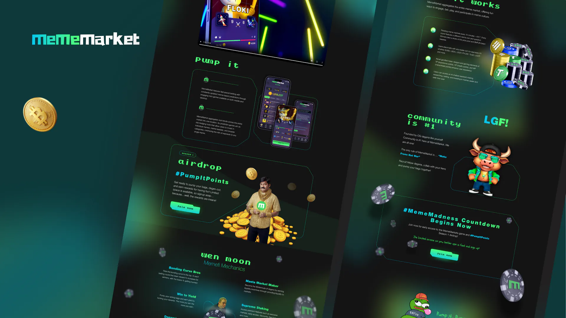 Meme Market – WordPress/Elementor Meme Coins Website — screenshot 2