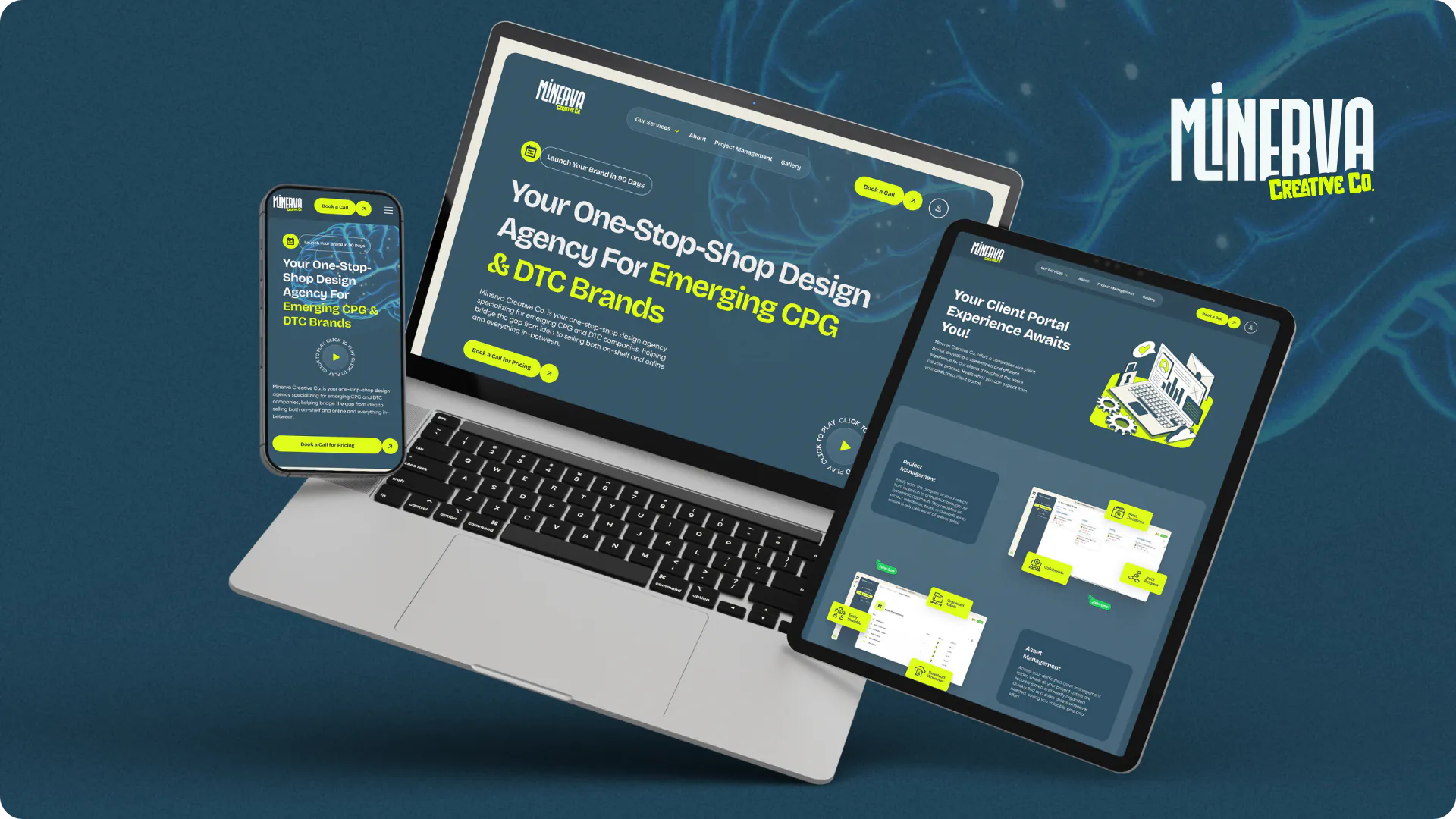 MinervaCreative – Webflow Brand Design Website — screenshot 1