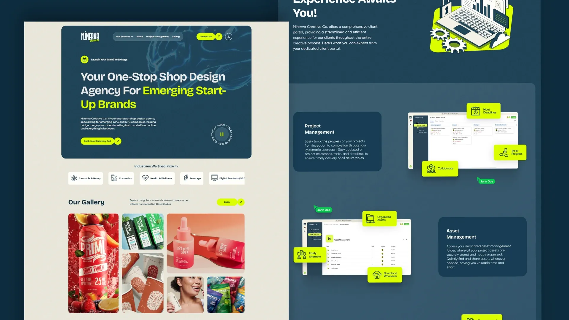 MinervaCreative – Webflow Brand Design Website — screenshot 4