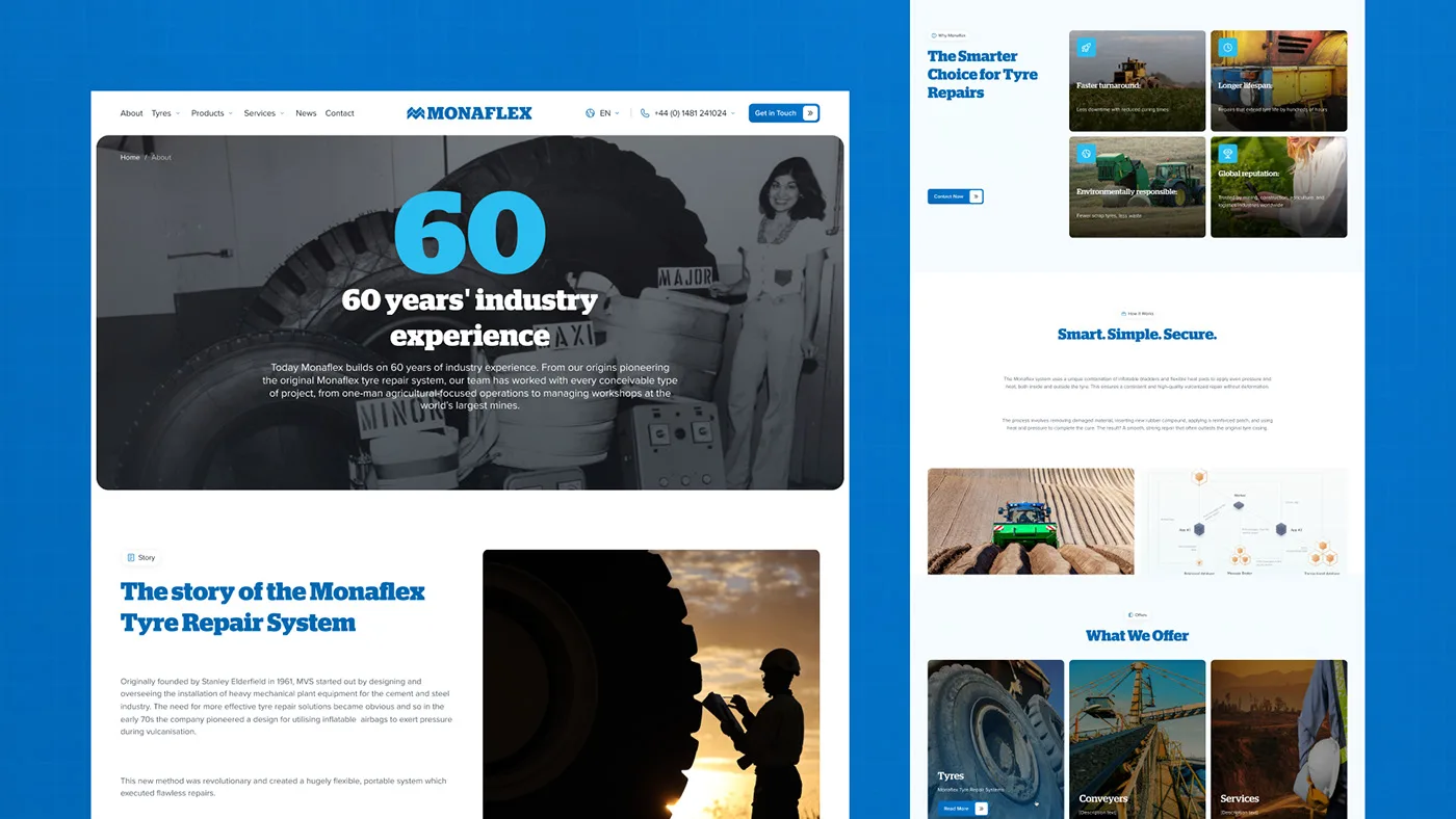 Monaflex – WordPress/Elementor Industrial Equipment Website — screenshot 3