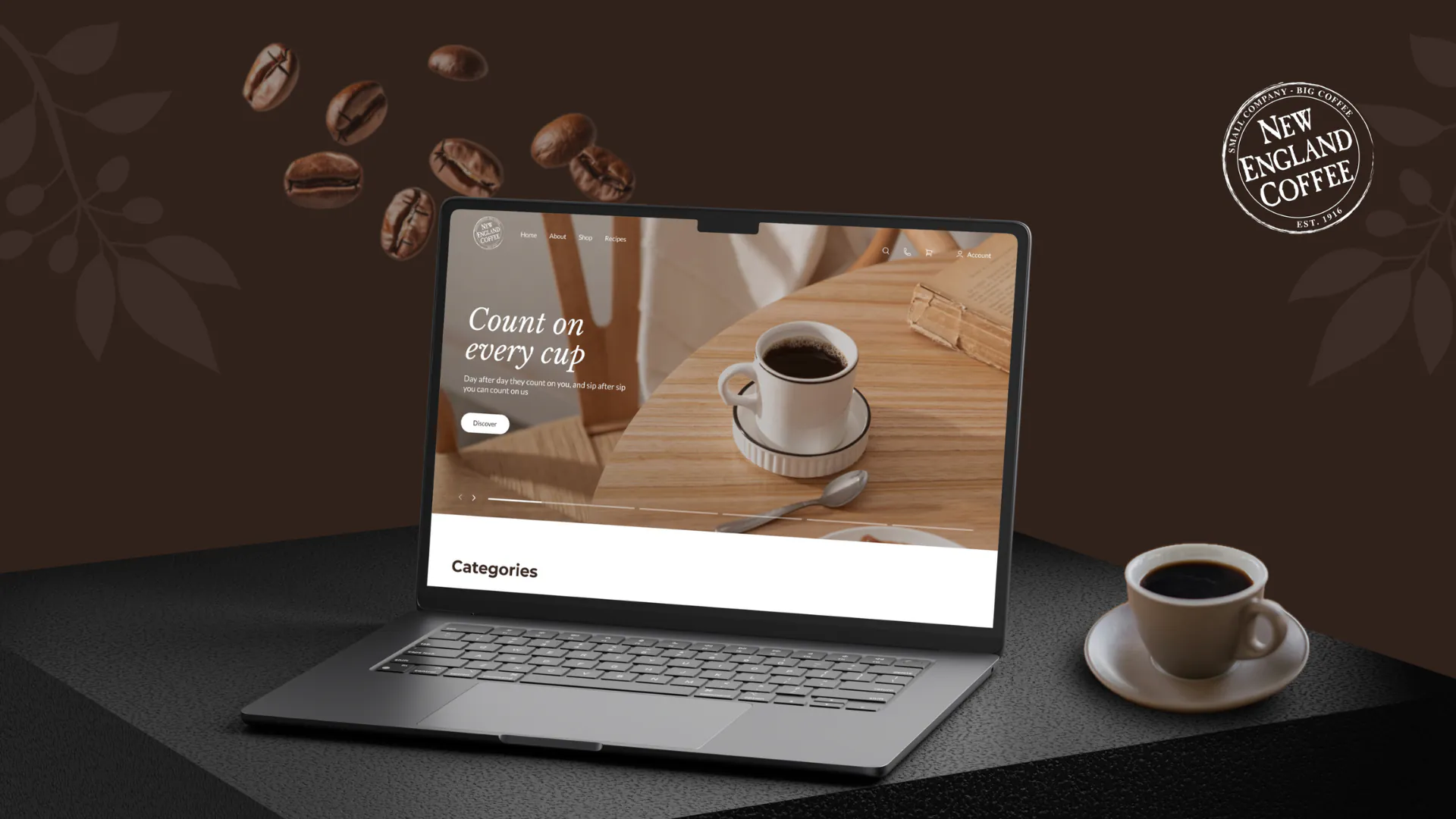 New England Coffee – WordPress/WooCommerce Coffee Website — screenshot 1