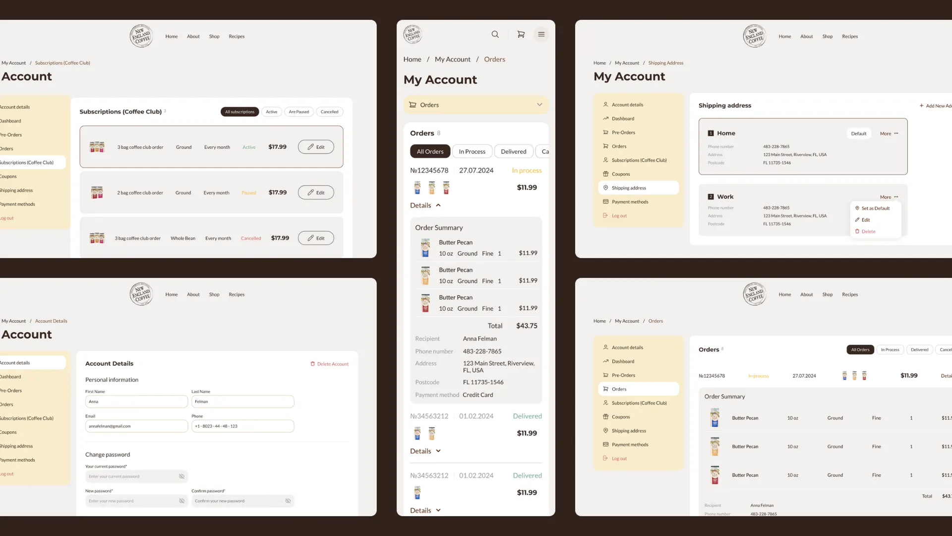 New England Coffee – WordPress/WooCommerce Coffee Website — screenshot 4
