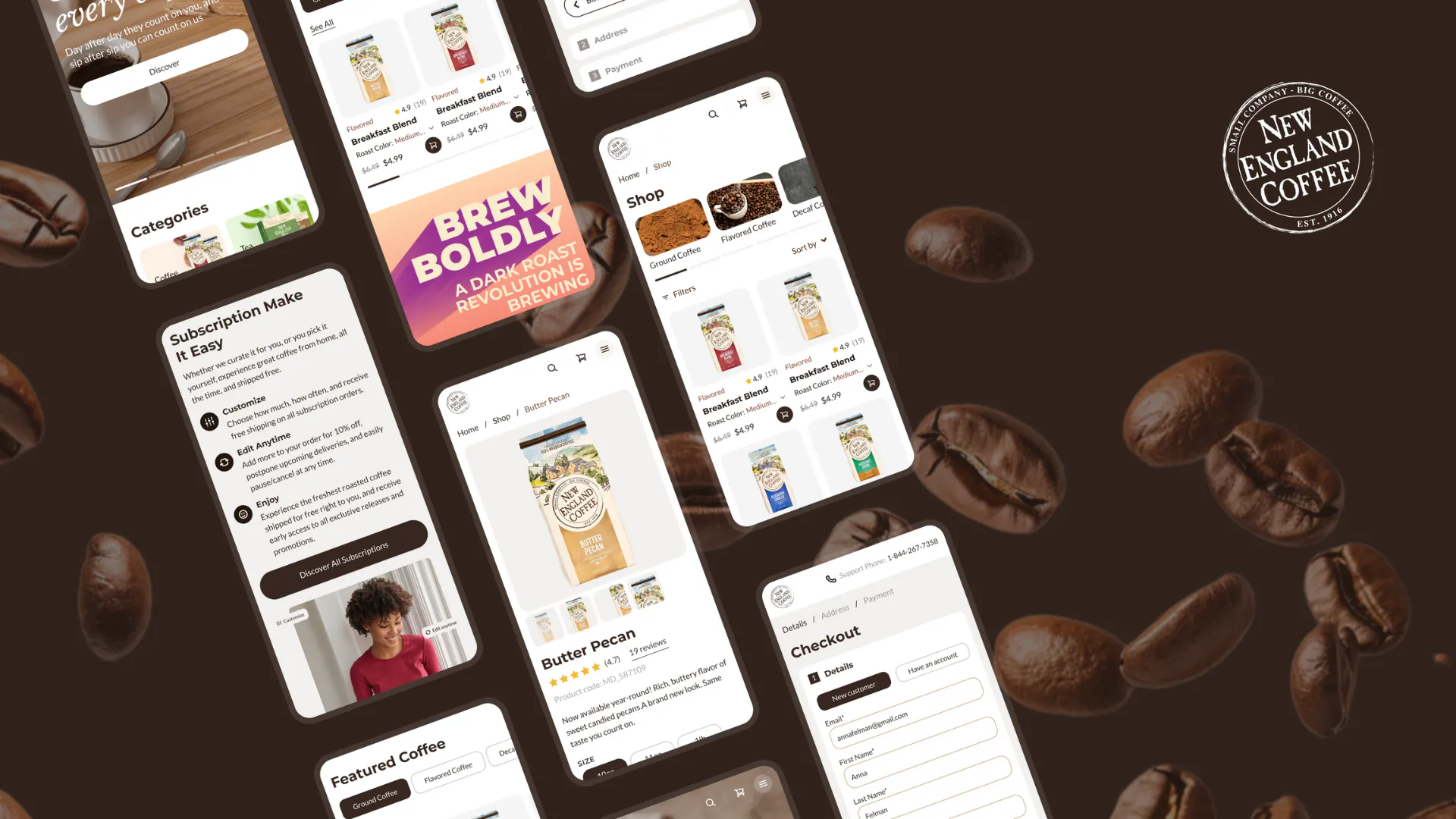 New England Coffee – WordPress/WooCommerce Coffee Website — screenshot 5
