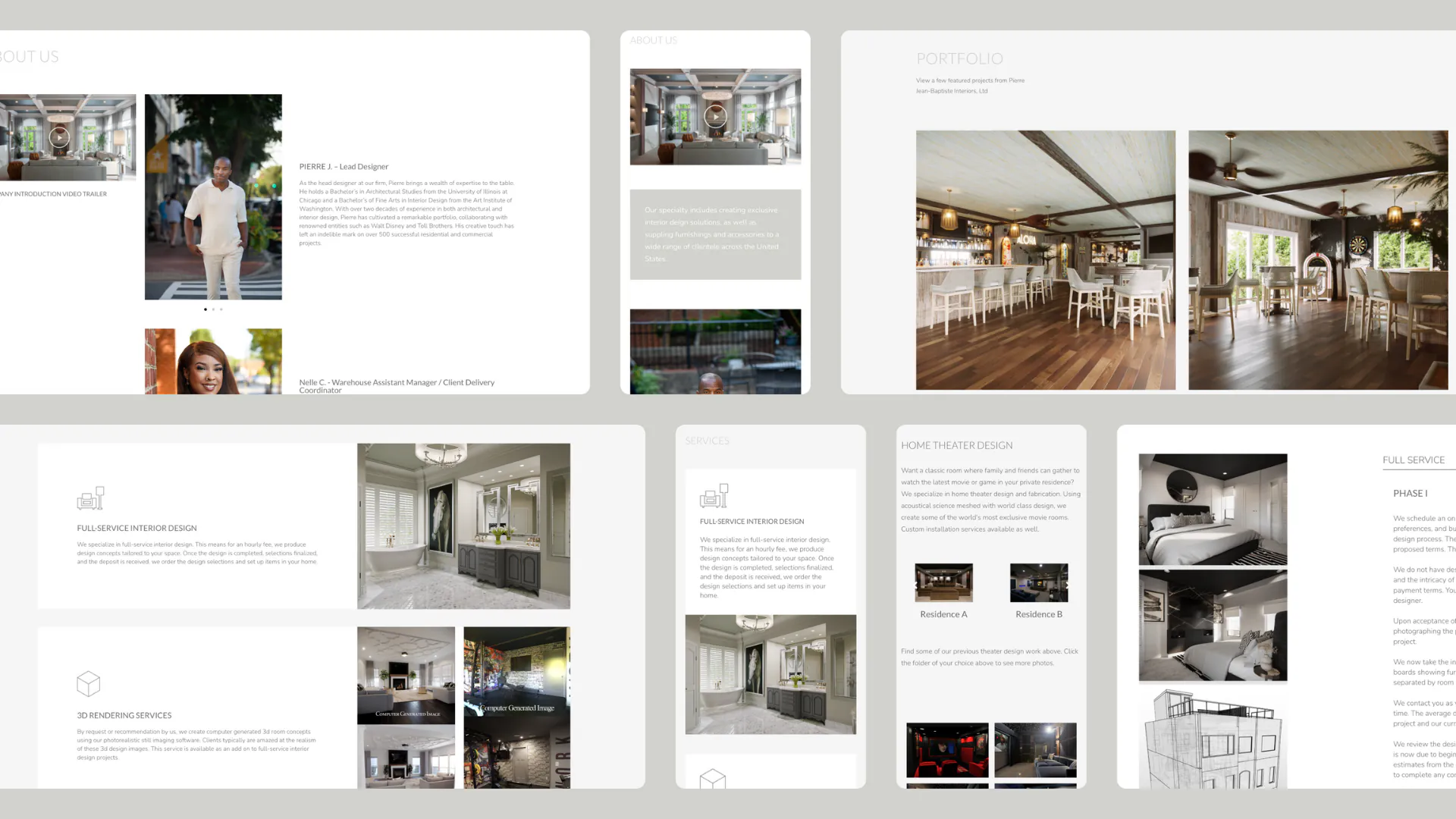 Pierre Jean Baptiste – WordPress/Elementor Luxury Interiors Website — screenshot 2