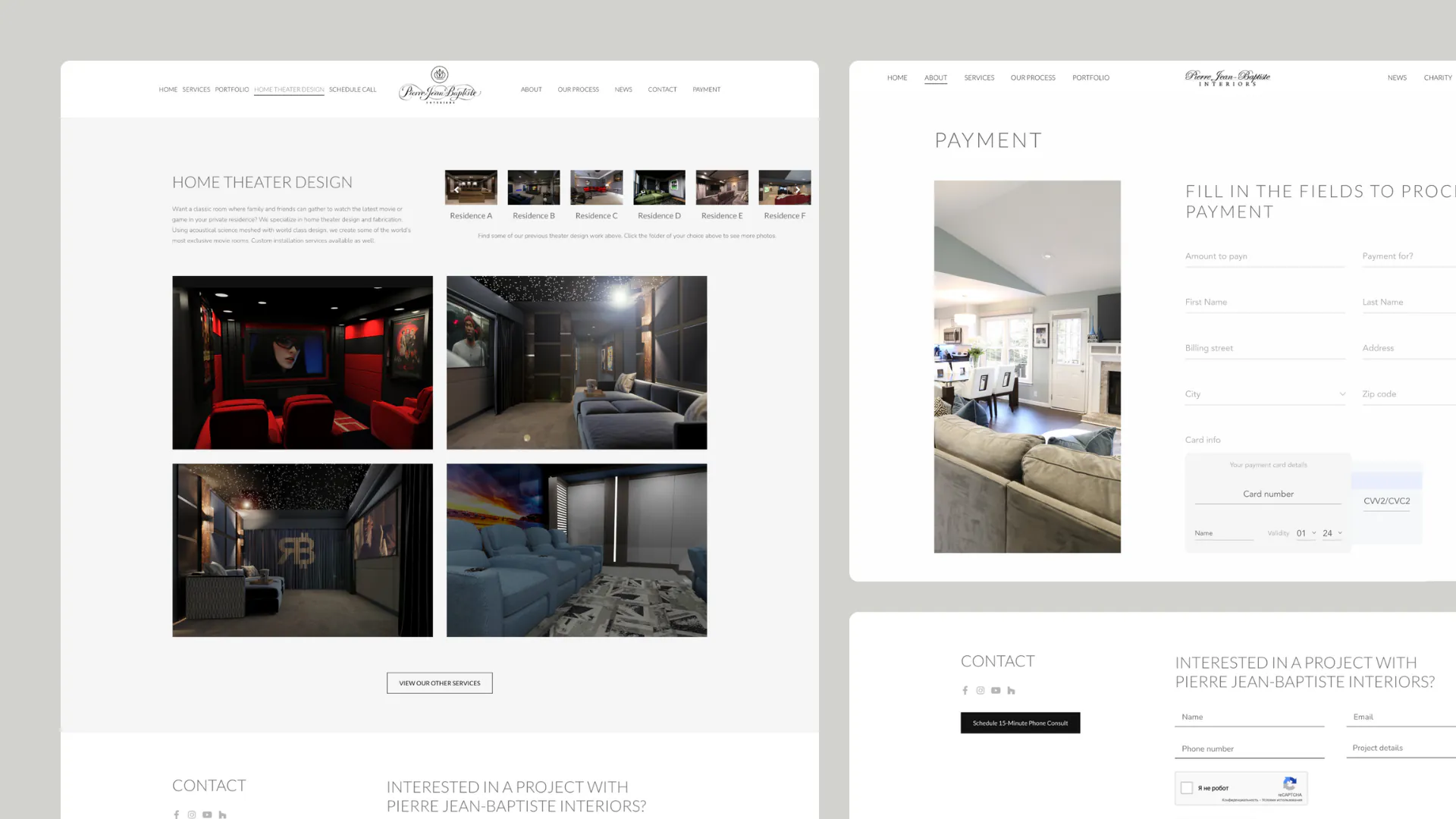 Pierre Jean Baptiste – WordPress/Elementor Luxury Interiors Website — screenshot 5
