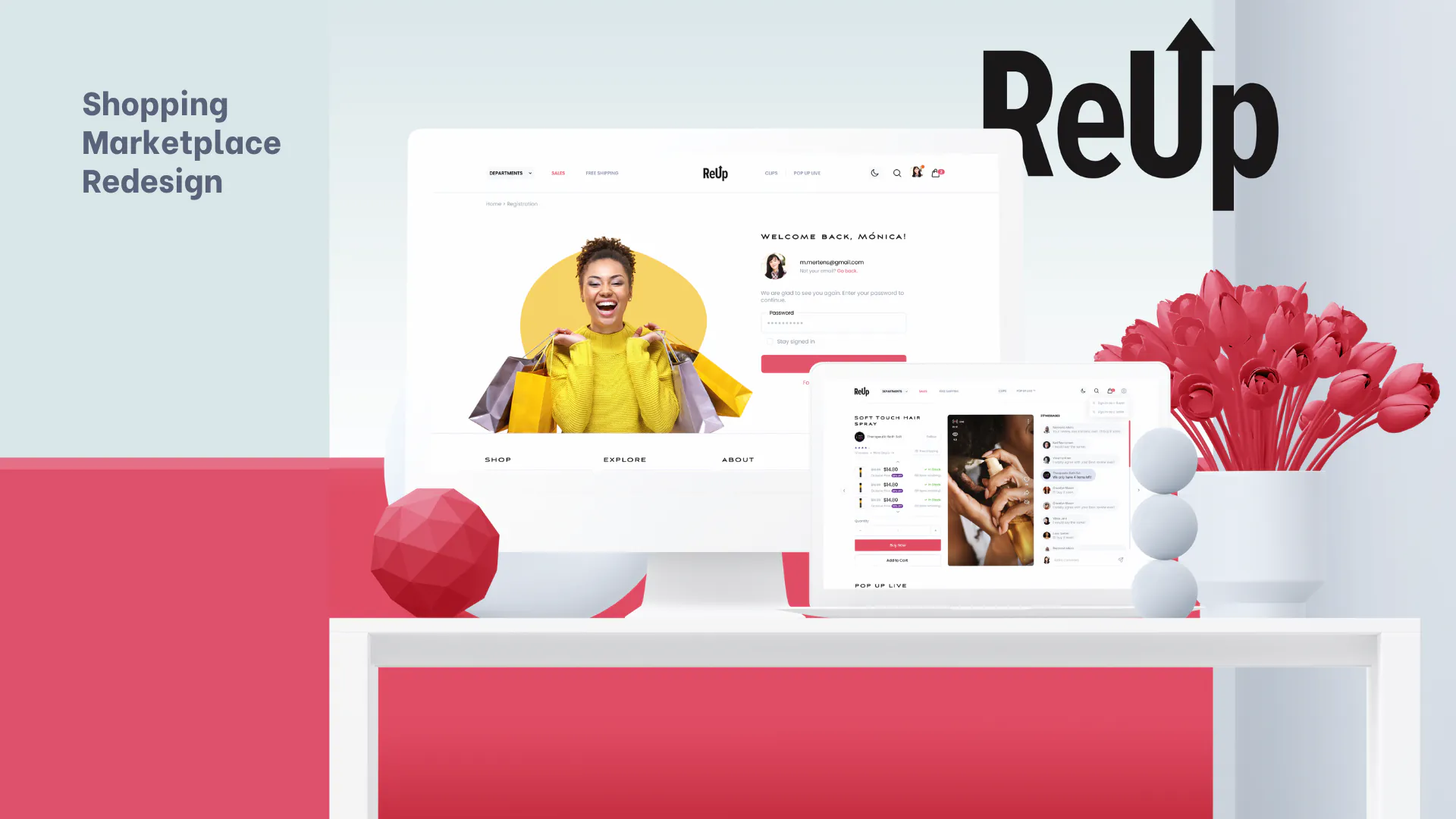 ReUp – Web E-commerce Marketplace Website — screenshot 1