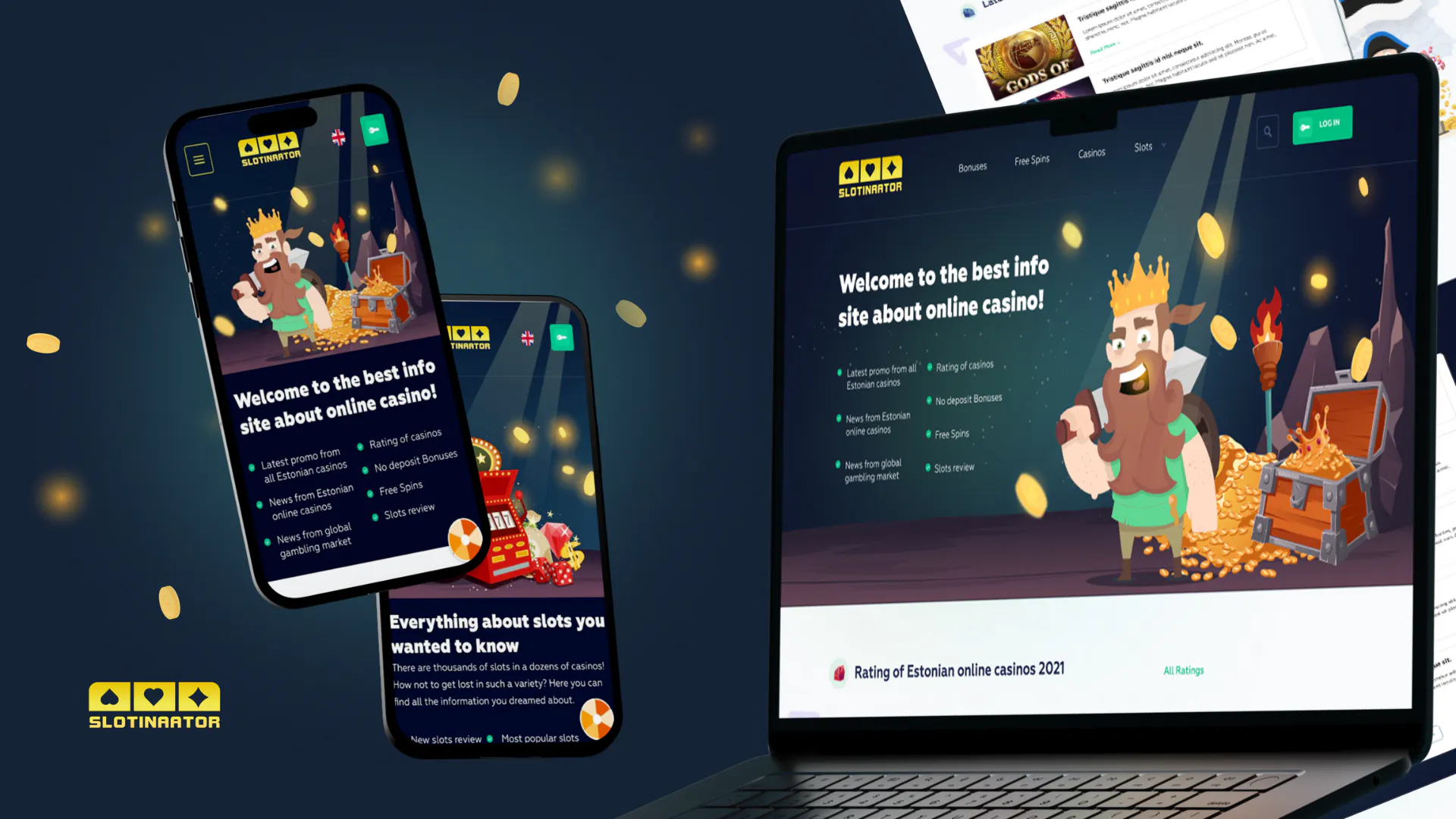 Slotinaator – WordPress/Elementor Online Casino Website — screenshot 1