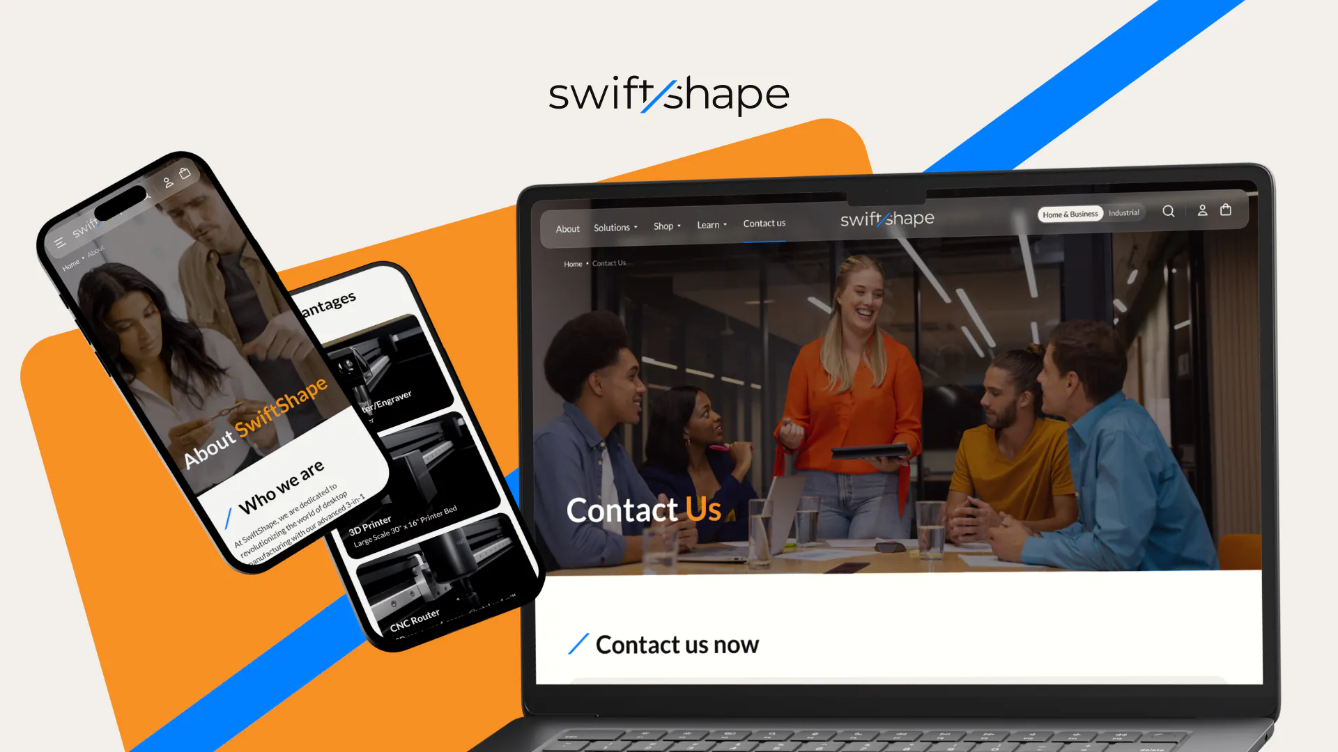 SwiftShape – WordPress/WooCommerce Maker Hardware Website — screenshot 1