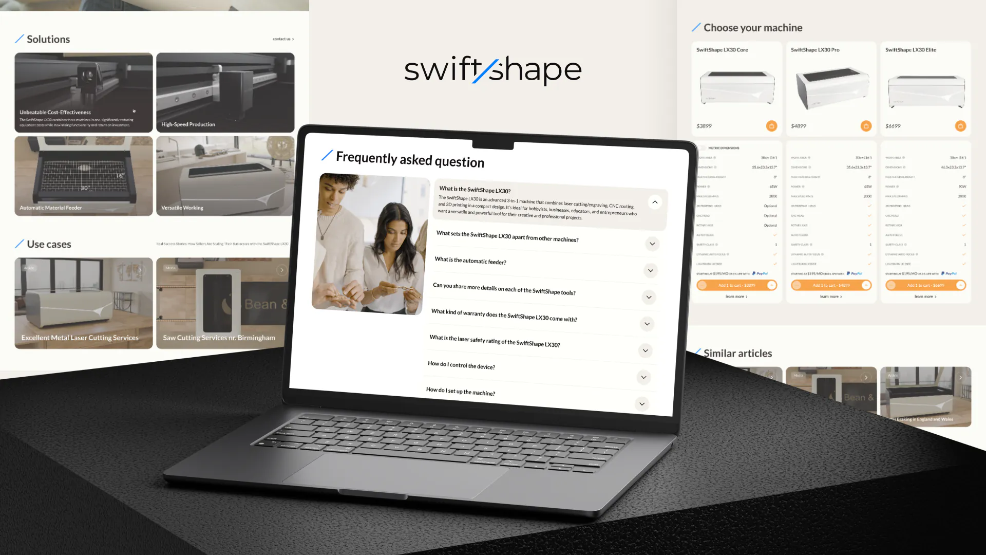 SwiftShape – WordPress/WooCommerce Maker Hardware Website — screenshot 3