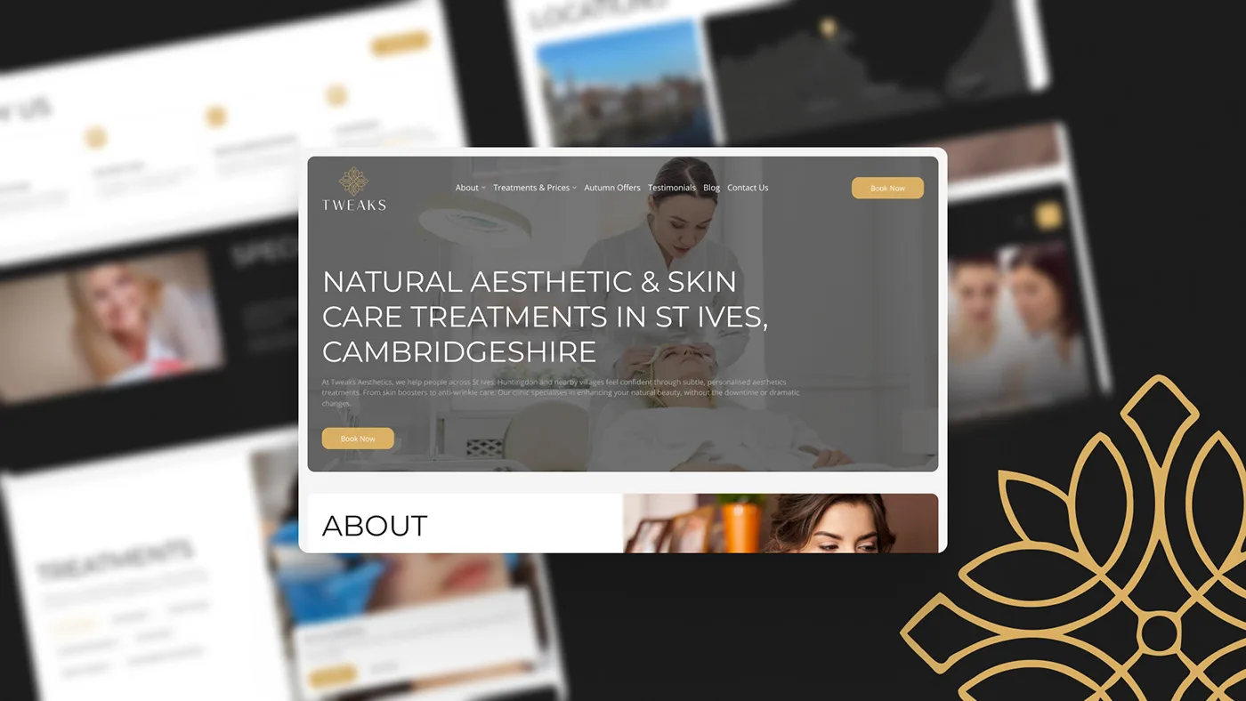Tweaks Aesthetics – WordPress/Elementor Aesthetic Clinic Website — screenshot 1