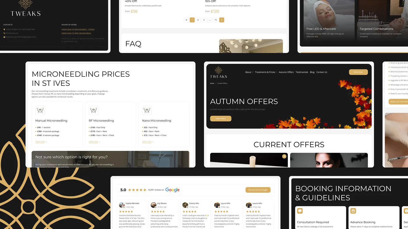Tweaks Aesthetics – WordPress/Elementor Aesthetic Clinic Website — screenshot 3