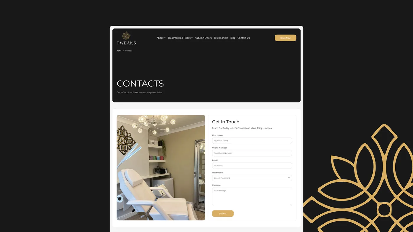 Tweaks Aesthetics – WordPress/Elementor Aesthetic Clinic Website — screenshot 5