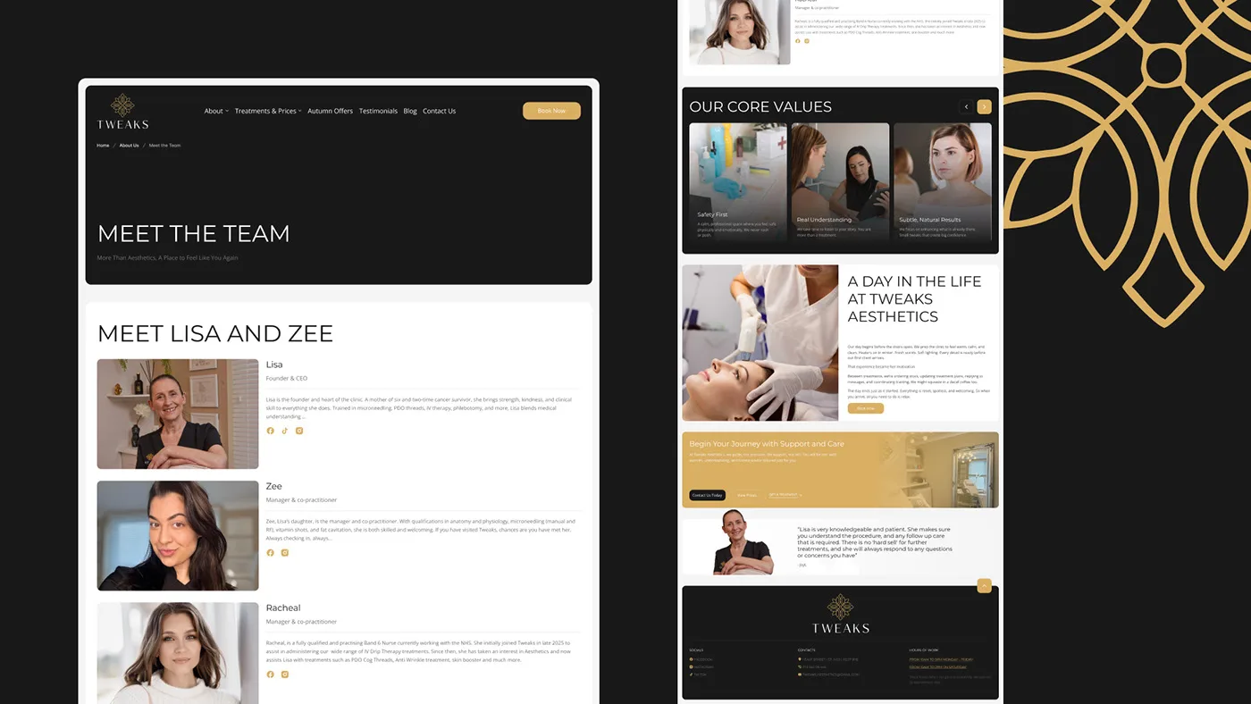 Tweaks Aesthetics – WordPress/Elementor Aesthetic Clinic Website — screenshot 6