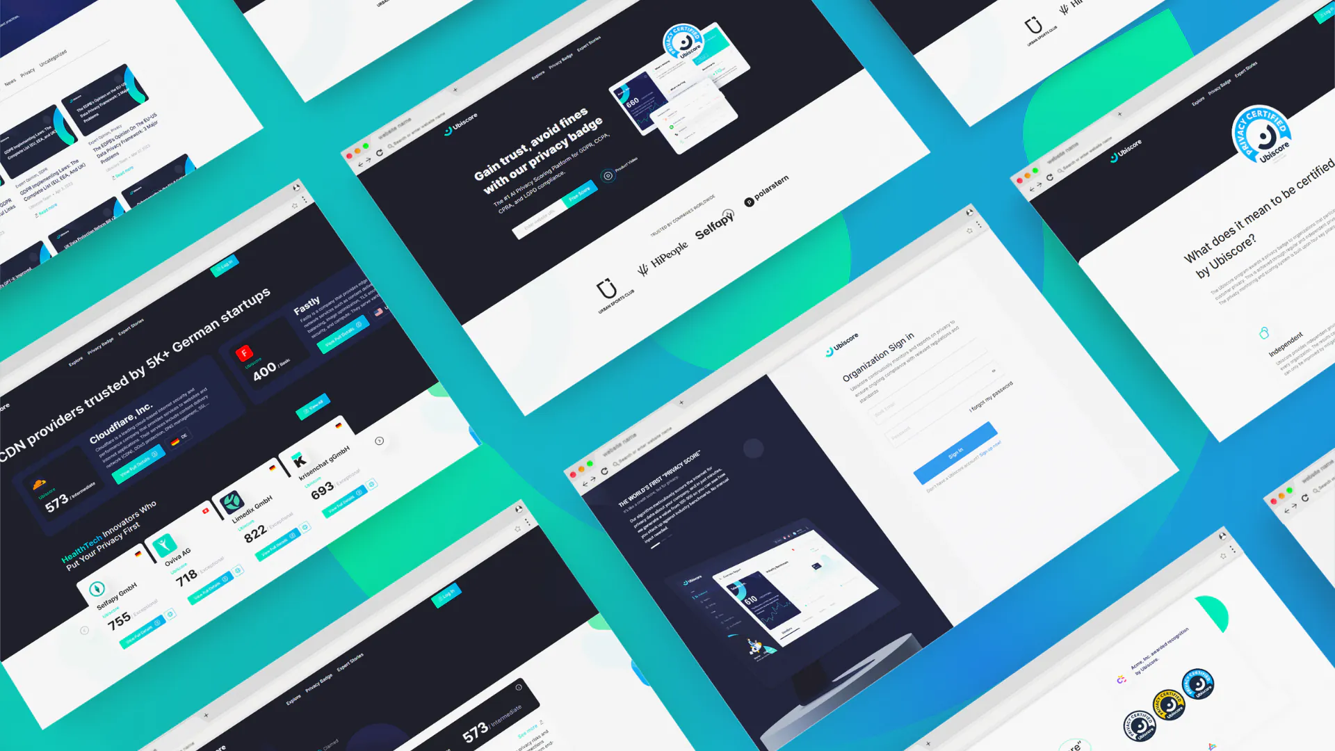 Ubiscore – WordPress/Elementor Privacy Compliance Website — screenshot 1