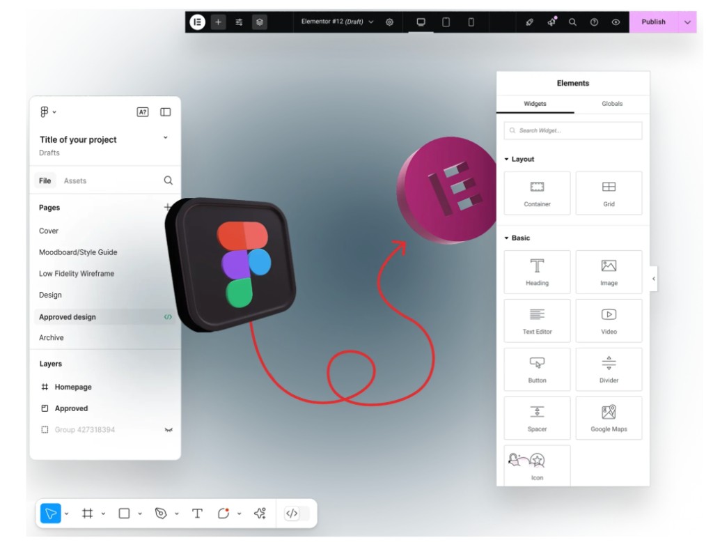 Figma to Elementor — design handoff from Figma to Elementor Pro