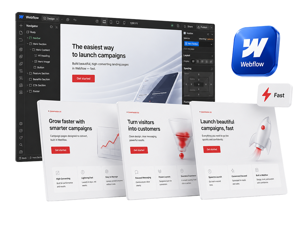 Figma to Webflow — design handoff and CMS build